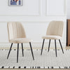 Set of 2,4,6 Velvet Suede Dining Chairs Upholstered seat Ergnomic with Metal Leg