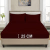 Extra Deep 25cm Fitted Sheet 100% Poly Cotton Single Double King Size Bed Sheets