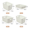 White Storage Boxes with Lid Plastic Storage Basket Cupboard Organiser Stackable