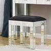 Glass Mirrored Dressing Table Makeup Vanity Desk Bedroom w/ Drawer&Mirror&Stool