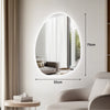 LED Bathroom Mirror with 3 Mode Lights Demister Illuminate Touch Sensor Anti-fog