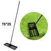 Lawn Leveling Rake 100cm x 25cm Level Lawn Tool with 79" Steel Extended Handle