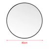 ExtraLarge Industrial Round Wall Mirror Brushed Silver Metal Frame 40 50 60 80cm
