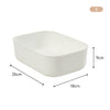 White Storage Boxes with Lid Plastic Storage Basket Cupboard Organiser Stackable