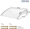 Door Canopy Awning Shelter Front Back Porch Outdoor Shade Patio Roof Rain Cover