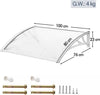 Door Canopy Awning Shelter Front Back Porch Outdoor Shade Patio Roof Rain Cover
