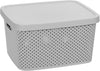 Small Large Plastic Storage Box with Lid Kitchen Home Office Basket Container