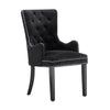 Velvet Pull Door Knocker Studded Dining Kitchen Accent Chairs Luxury Windsor