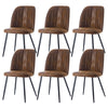 Set of 2,4,6 Velvet Suede Dining Chairs Upholstered seat Ergnomic with Metal Leg