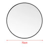 ExtraLarge Industrial Round Wall Mirror Brushed Silver Metal Frame 40 50 60 80cm