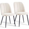 Set of 2,4,6 Velvet Suede Dining Chairs Upholstered seat Ergnomic with Metal Leg