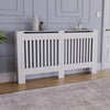 White Radiator Cover MDF Small Large Modern Wood Slat Grill Cabinet Furniture