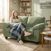 2 Seater Sofa, Chenille Sofa with Spring Cushions, Wide Armrests