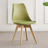 Tulip Dining Chair Padded Seat Eiffel Wood Legs (SETS OF 1,2,4) Jamie Lorenzo