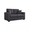 Panana 2 and 3 Seater Sofa Settee Suite in Black Fabric Sofa Deep Seat Couches