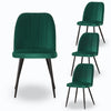 2/4/6 Velvet Suede Dining Chairs Upholstered seat with Metal Legs Kitchen Chairs