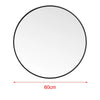 ExtraLarge Industrial Round Wall Mirror Brushed Silver Metal Frame 40 50 60 80cm