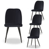 Set of 2,4,6 Velvet Suede Dining Chairs Upholstered seat Ergnomic with Metal Leg