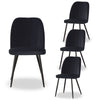 2/4/6 Velvet Suede Dining Chairs Upholstered seat with Metal Legs Kitchen Chairs