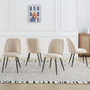 Set of 2,4,6 Velvet Suede Dining Chairs Upholstered seat Ergnomic with Metal Leg