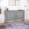 White Radiator Cover MDF Small Large Modern Wood Slat Grill Cabinet Furniture