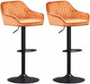 2x Bar Stools Breakfast Comfortable Swivel Gas Lift Kitchen Stool Leather Chairs