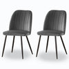 2/4/6 Velvet Suede Dining Chairs Upholstered seat with Metal Legs Kitchen Chairs