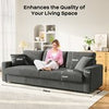 3/4 Seater Corduroy Sofa Jumbo Cord Modern Sofa Couch Seats with 2 Pillows Soft