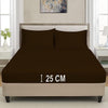 Extra Deep 25cm Fitted Sheet 100% Poly Cotton Single Double King Size Bed Sheets