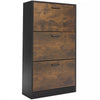 3 Drawer Shoe Cabinet Storage Cupboard Unit Shoe Rack Wooden Stand Organiser