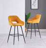 2 X Bar Stools Velvet Breakfast Chair Kitchen High Counter Stool Pub Restaurant