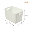 White Storage Boxes with Lid Plastic Storage Basket Cupboard Organiser Stackable