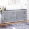 White Radiator Cover MDF Small Large Modern Wood Slat Grill Cabinet Furniture