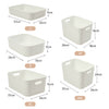 White Storage Boxes with Lid Plastic Storage Basket Cupboard Organiser Stackable