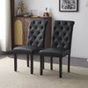 1/2/4/6 Dining Chairs Armchair High Back Linen/Velvet Upholstered Wood Legs Home