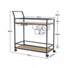 Industrial Drinks Trolley Kitchen Bar Shelves Storage Unit Wine Serving Cart UK