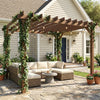 3 x 3 m Wooden Pergola, Garden Pergola Gazebo Grape Trellis, Maple Wood-effect