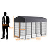 Outdoor Large Dog Kennel Pet House Puppy Training Run Cage PlayPen w/ Shed Cover