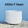CVNC 432Hz 8" Quartz Crystal Singing Bowl Frosted Chakra for Sound Heal Bath
