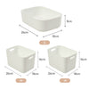 White Storage Boxes with Lid Plastic Storage Basket Cupboard Organiser Stackable