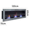 Insert/Wall Mounted Bio Ethanol Fireplace Biofire Fire Burner Glass Professional