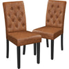 Dining Room Chairs Set of 2/4/6 Faux Leather Kitchen Chair Set with Wooden Legs