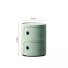 Round ABS Cylinder Cabinet Cupboard Drawer Storage Unit Bathroom Bedroom Stand