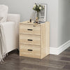 3 Drawer Wooden Bedroom Bedside Cabinet Furniture Storage Nightstand Side Table