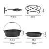 Portable Deep and Thick Stew Pot, Cast Iron Pot, Camping Cooking