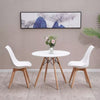 80CM Round Dining Table + Tulip Chairs Set Wooden Legs Kitchen Home Furniture