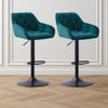 Set of 2/4 Bar Stools Velvet w/Armrest 8cm Thick Seat Swivel Bar Chair Breakfast