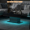 High Gloss Coffee Table with LED Light Living Room Cocktail Sofa Center Table