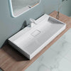 Modern Bathroom Wash Basin Sink Stone Resin Countertop Wall Hung Full Size Range