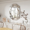 Large Edged Wall Mirror Wide Beveled Statement Accent Vanity Mirror HD Art Decor